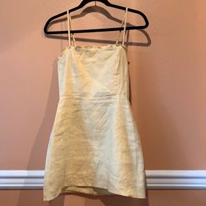 Reformation Ava Ruffle Linen Mini Dress size 0